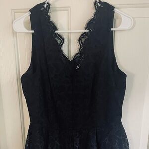 Elegant Black Lace Mini Dress